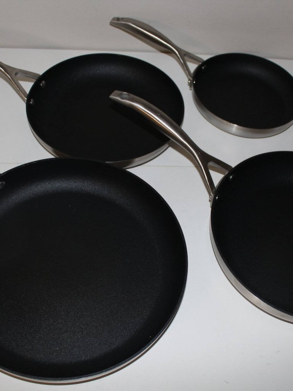 Scanpan CS+ Stainless Steel Starter Frypan 4 Piece Set Nonstick Stratanium + Lot